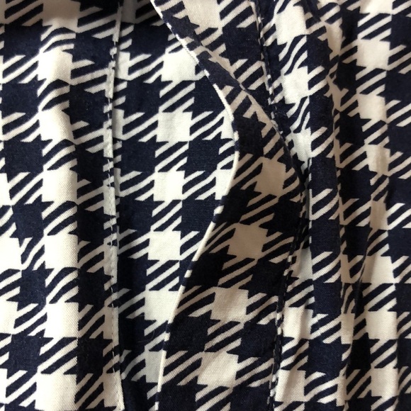 Tommy Hilfiger white / dark blue houndstooth sleeveless shirt dress. EUC! - Picture 5 of 6
